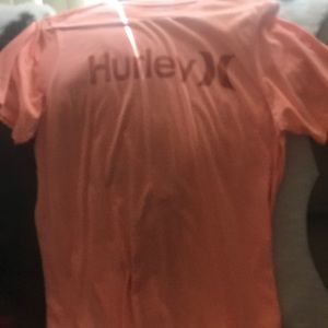 Hurley short sleeve shirt coral color